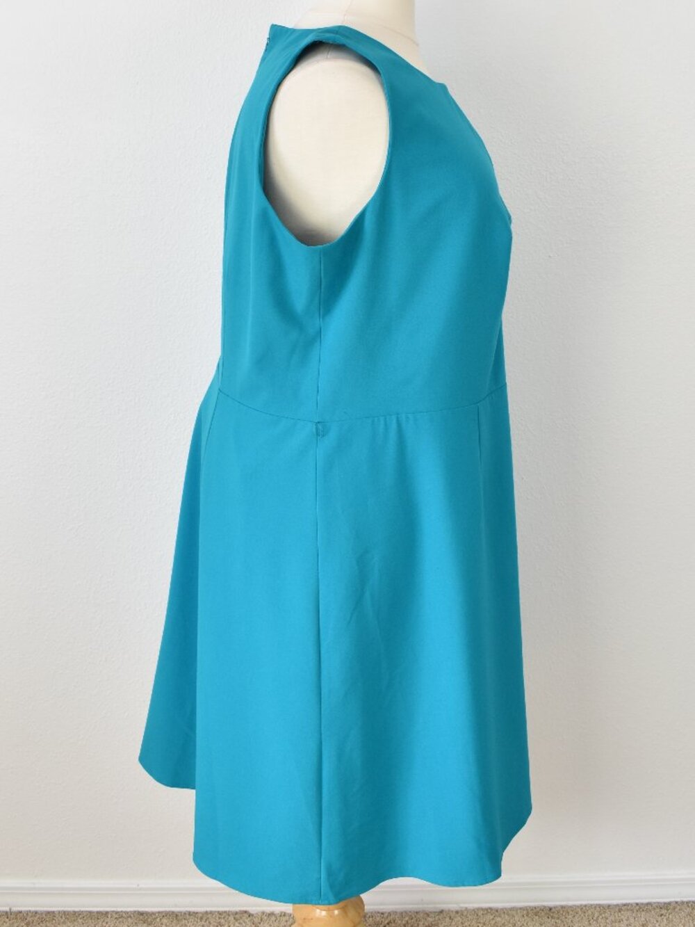 Calvin Klein Fit and Flare Keyhole Dress Blue-Green - 22W - Picture 8 of 10
